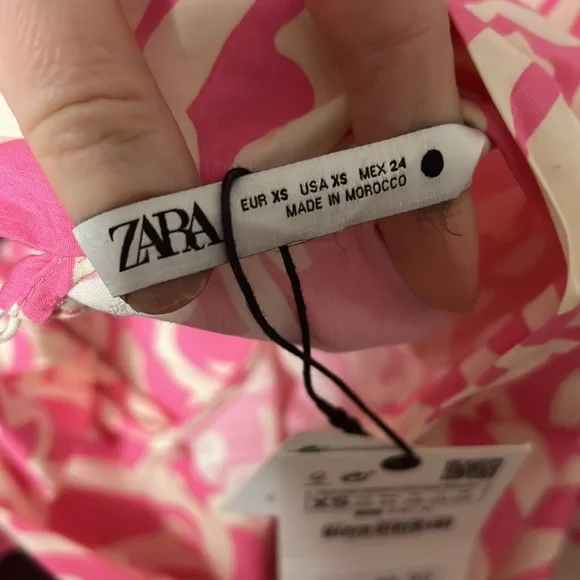 Printed tie top pink/white - Picture 5 of 5